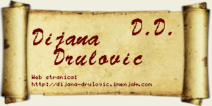 Dijana Drulović vizit kartica